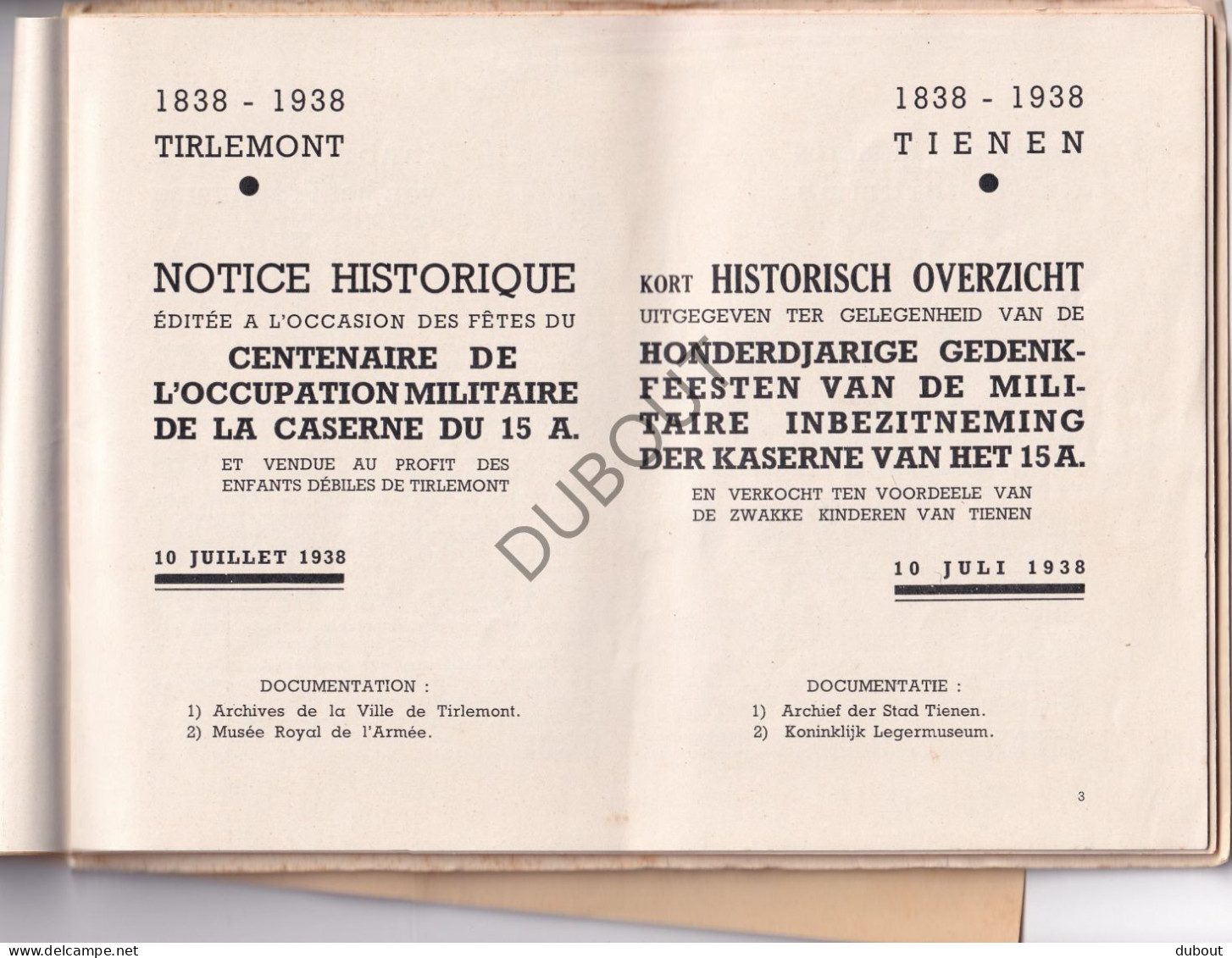 Tienen - Eeuwfeesten Van Het Garnizoen - 1938 (V2606) - Anciens