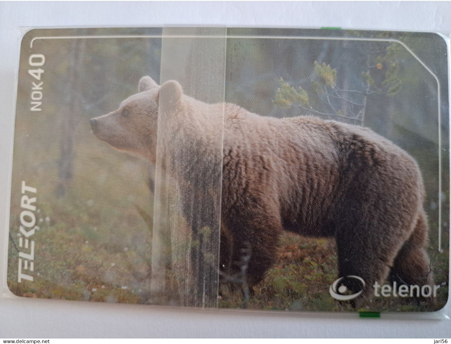 NORWAY / CHIPCARD/  TELENOR / 40 NOK  / BROWN BEAR  / TIRAGE 3000 /    N-199  MINT IN WRAPPER **14516** - Norwegen