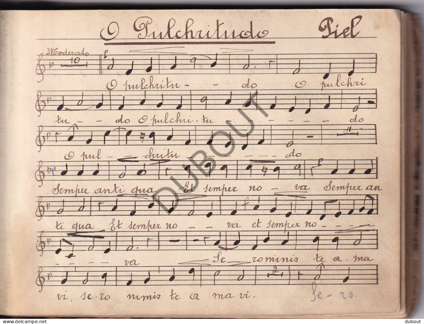 Herstal/Luik - Eglise St Lambert - Musique -Manuscrit-Ténor  (W233) - Antiguos