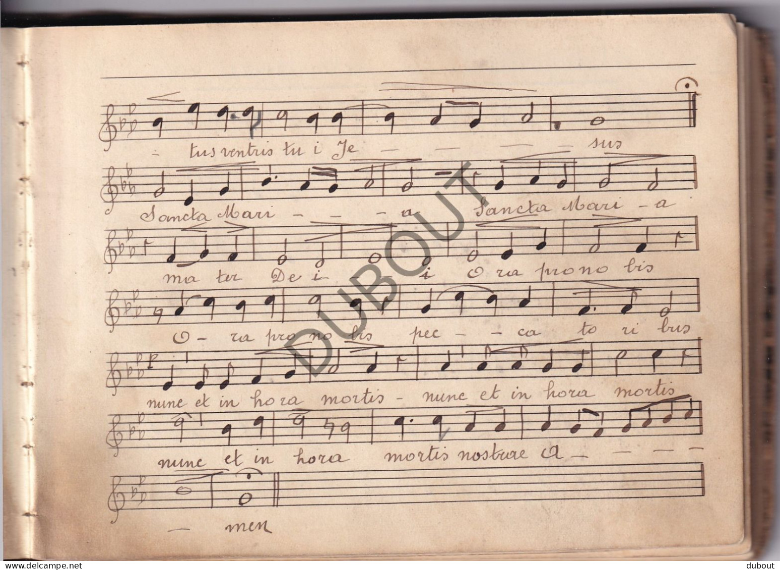 Herstal/Luik - Eglise St Lambert - Musique -Manuscrit-Ténor  (W233) - Antique