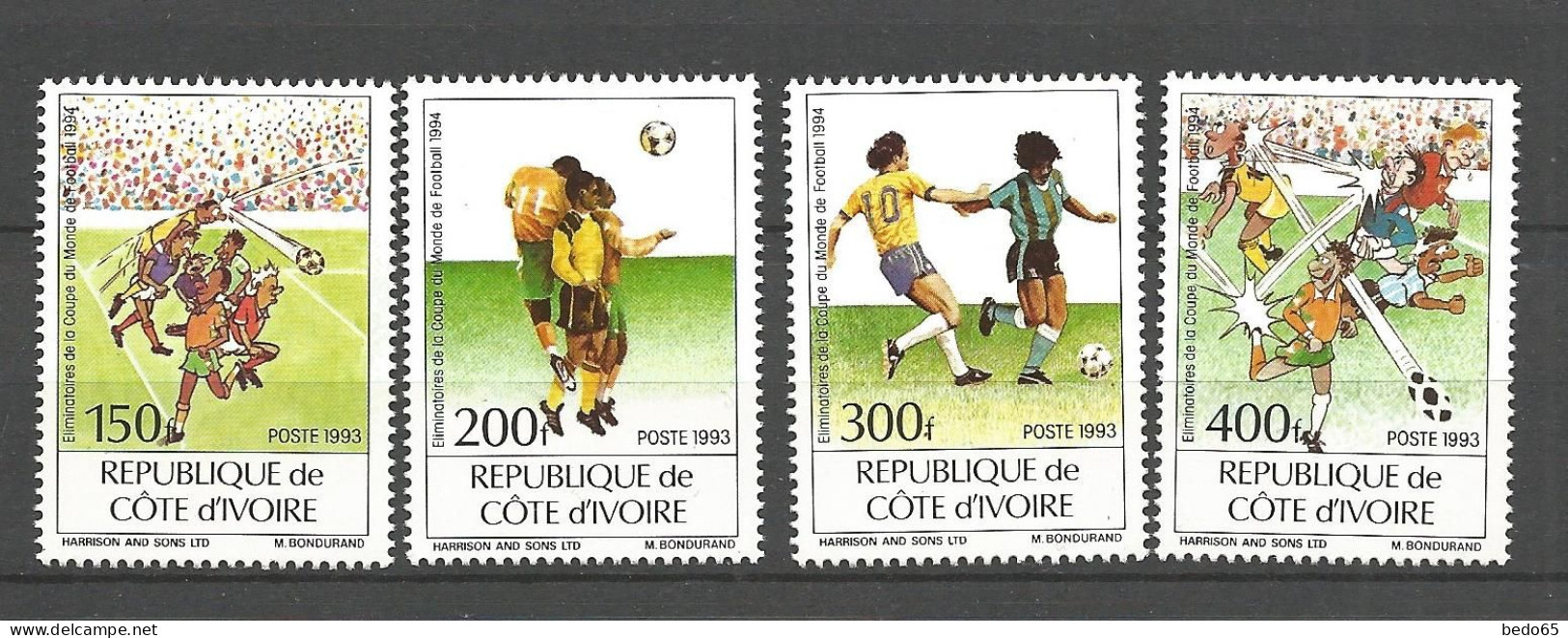 COTE D'IVOIRE Série Complète N°  NEUF* 913 à 916 CHARNIERE / Hinge  / MH - Côte D'Ivoire (1960-...)