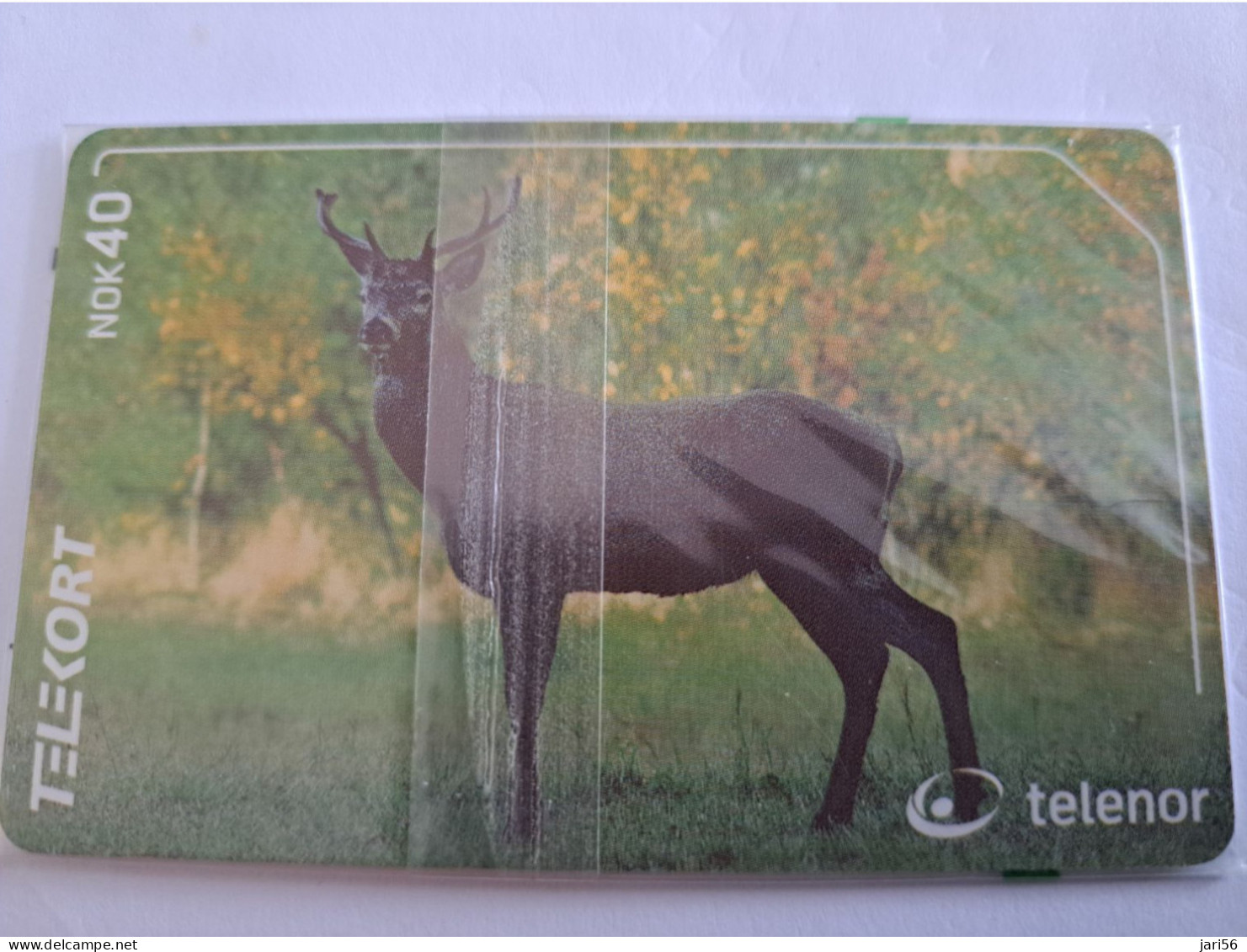 NORWAY / CHIPCARD/  TELENOR / 40 NOK  / HJORT/HERT/DEAR  / TIRAGE 3000 /    N-201  MINT IN WRAPPER **14518** - Noorwegen