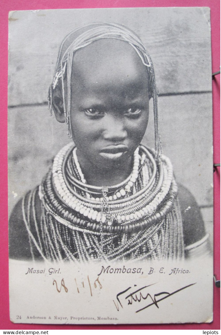 Visuel Très Peu Courant - Kenya - Mombasa - Masai Girl - Précurseur 1905 - Kenya
