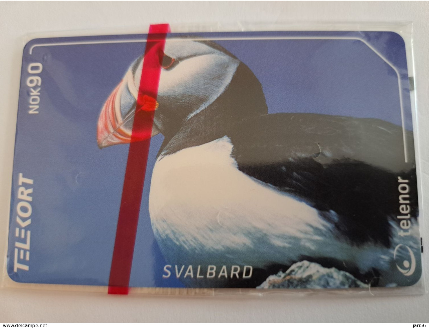 NORWAY / CHIPCARD/  TELENOR / 90 NOK  / SVALBARD / LUNDE/PARROTBIRD  /  TIRAGE 11.000 / N-235  MINT IN WRAPPER **14523** - Norvegia