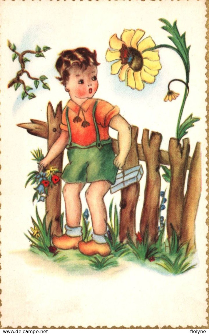 Illustrateur - Enfant Et Fleur Tournesol - Flower Kid - Non Classificati