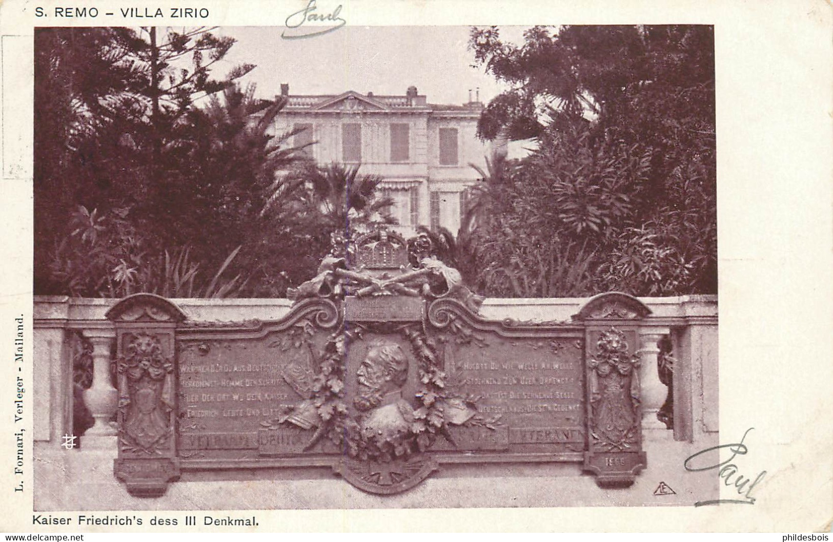 ITALIE  SAN REMO  Villa ZIRIO - San Remo