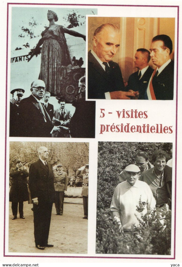Macon - Visites Présidentielles - Auriol - De Gaule - Pompidou - Miterrand - Personnages