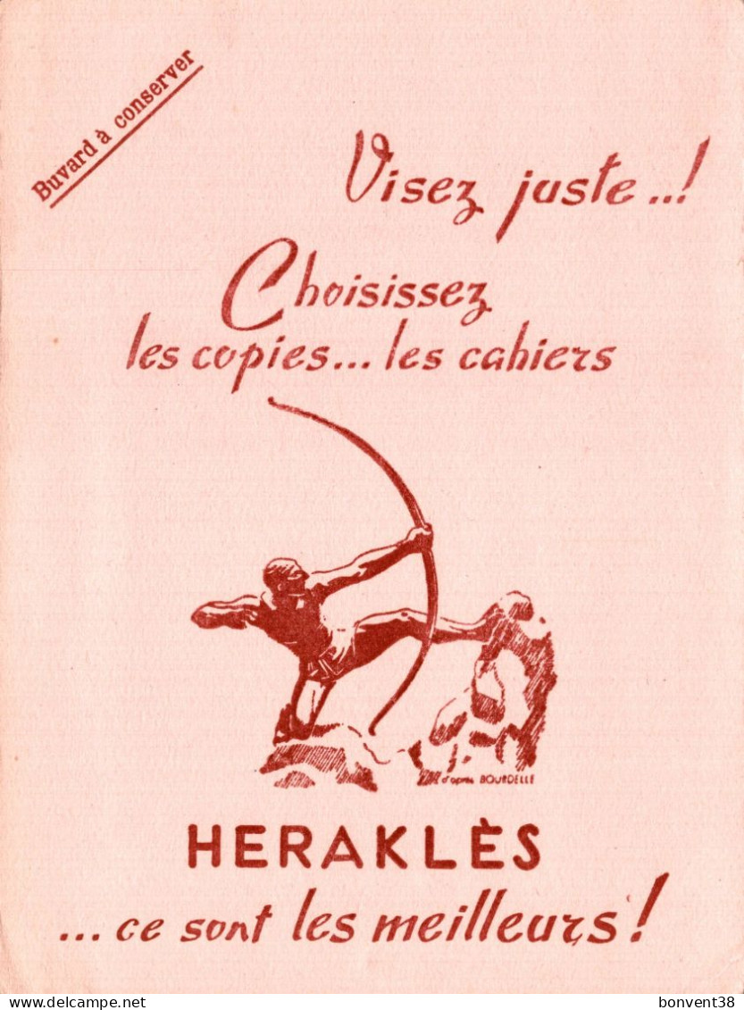 J0108 - BUVARD - HERAKLÈS - Les Copies...Les Cahiers - FFF - Papeterie