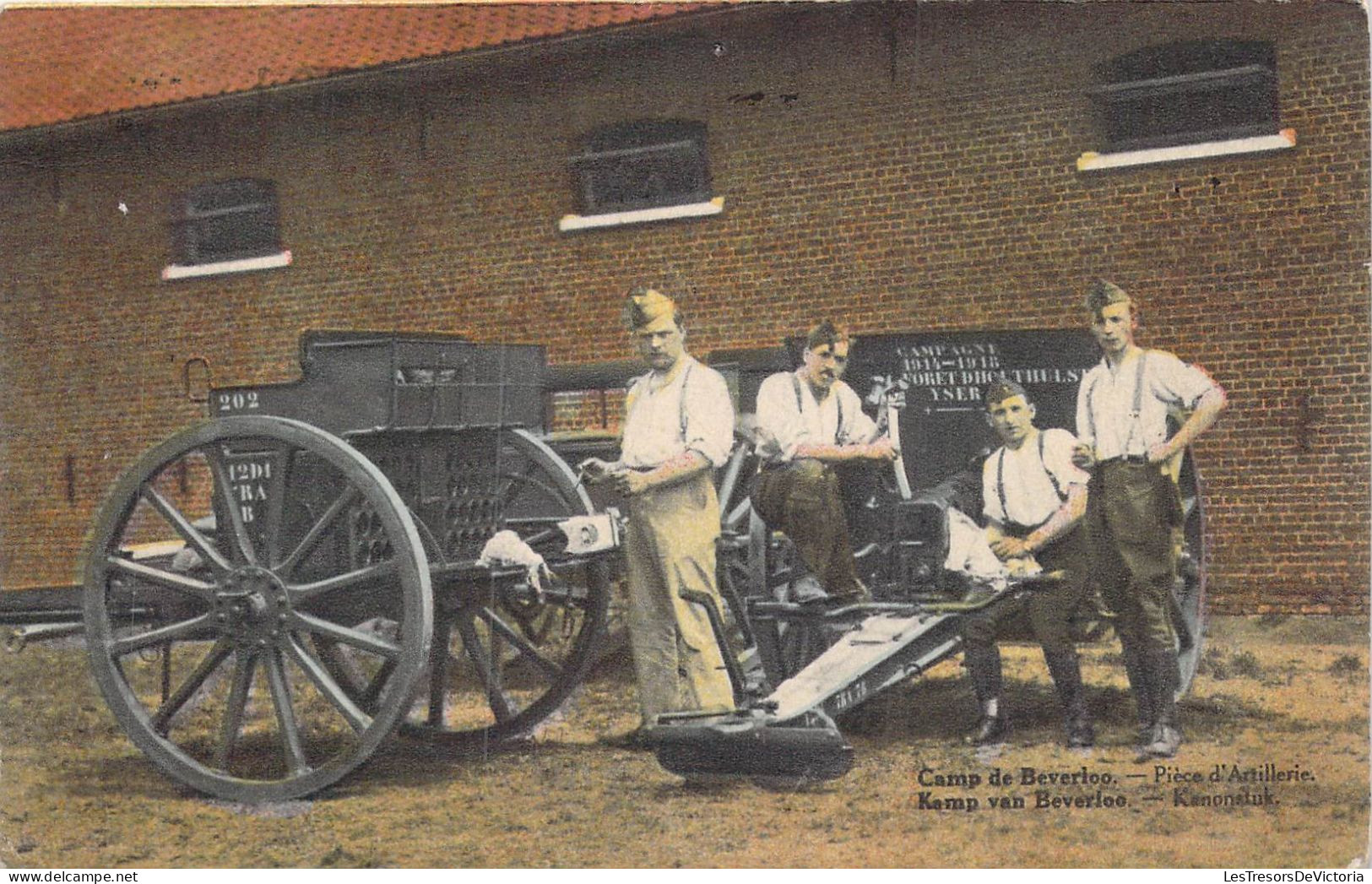 MILITARIA - Caserne - Camp De Beverloo - Pièce D'Artillerie - Carte Postale Ancienne - Barracks