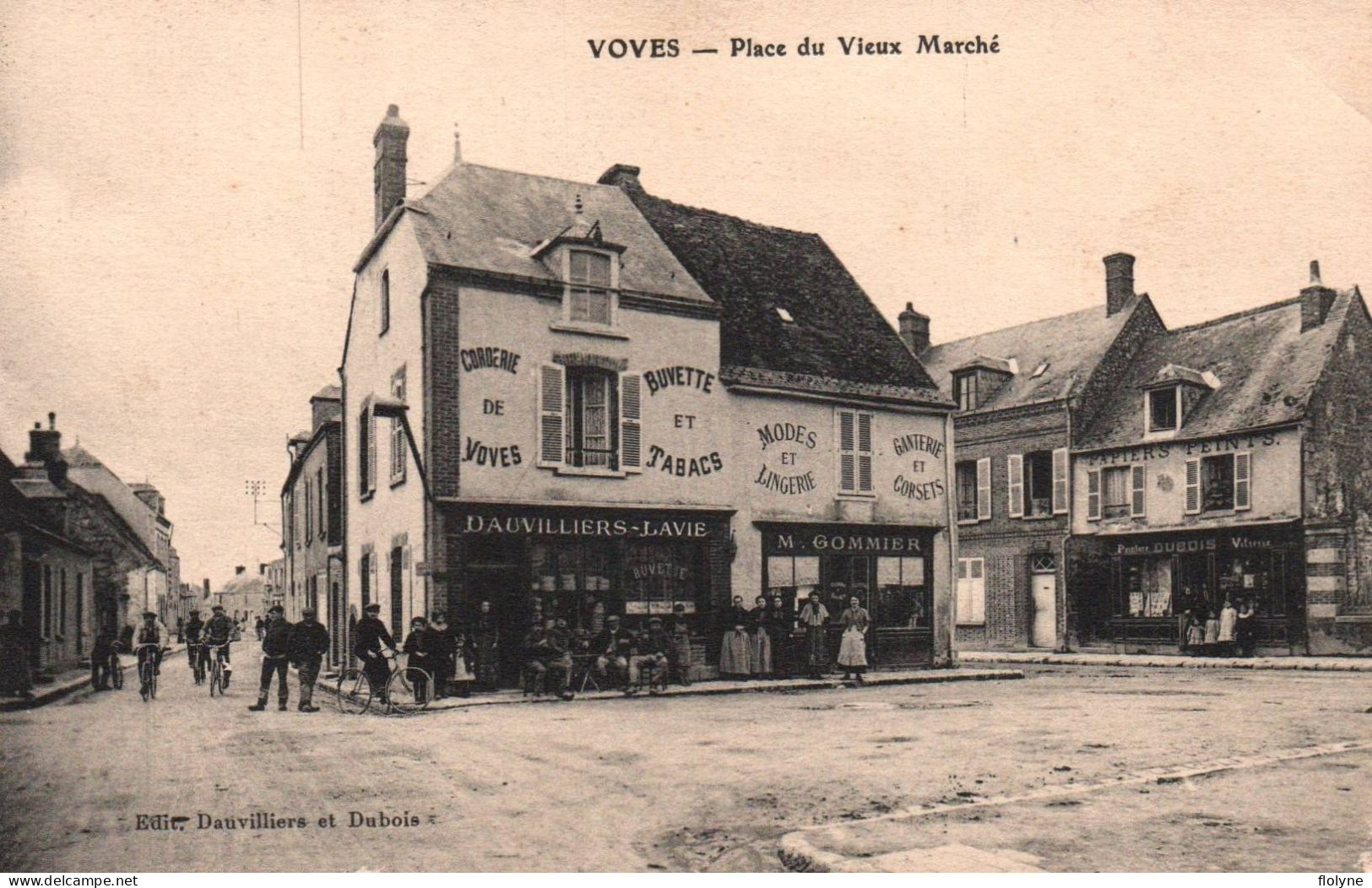 Voves - Place Du Vieux Marché - Buvette Bureau De Tabac DAUVILLIERS LAVIE - Autres & Non Classés