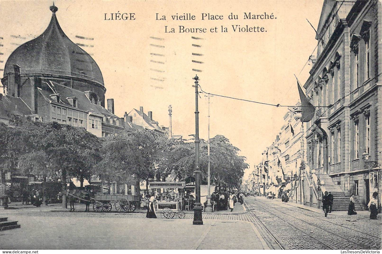 BELGIQUE - Liège - La Vieille Place Du Marché - La Bourse Et Ma Violette - Carte Postale Ancienne - Liege