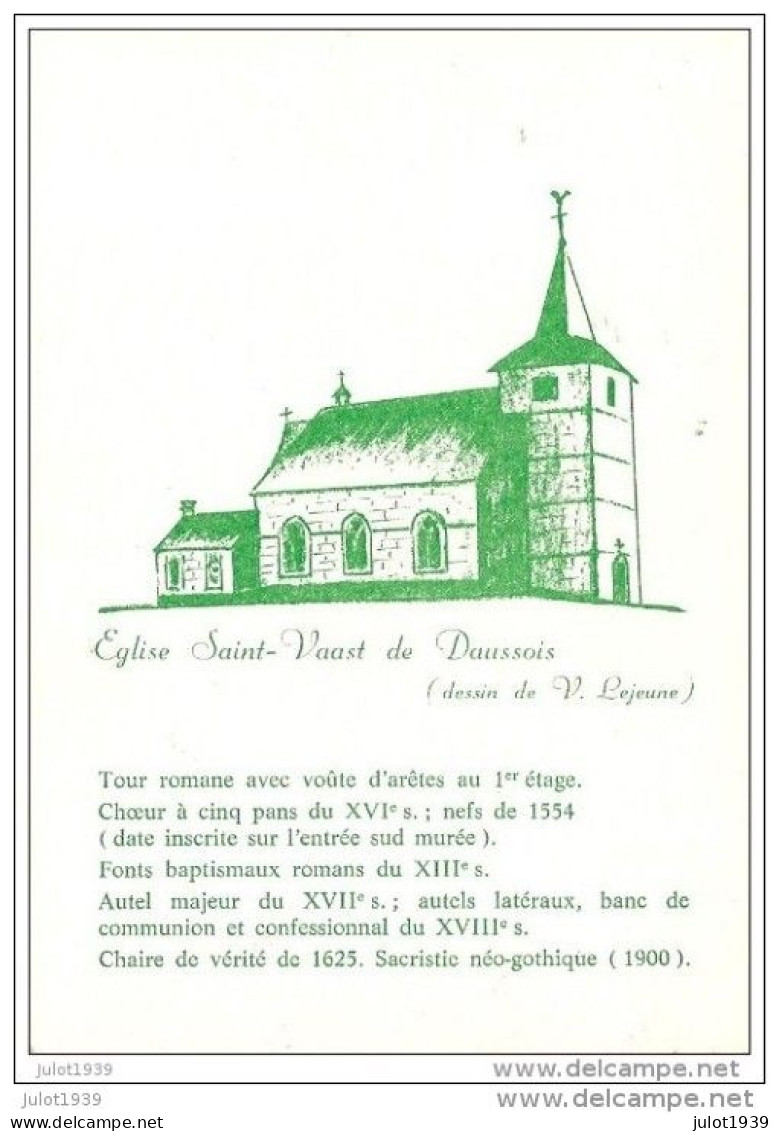 DAUSSOIS ..-- Eglise SAINT - VAAST . - Cerfontaine