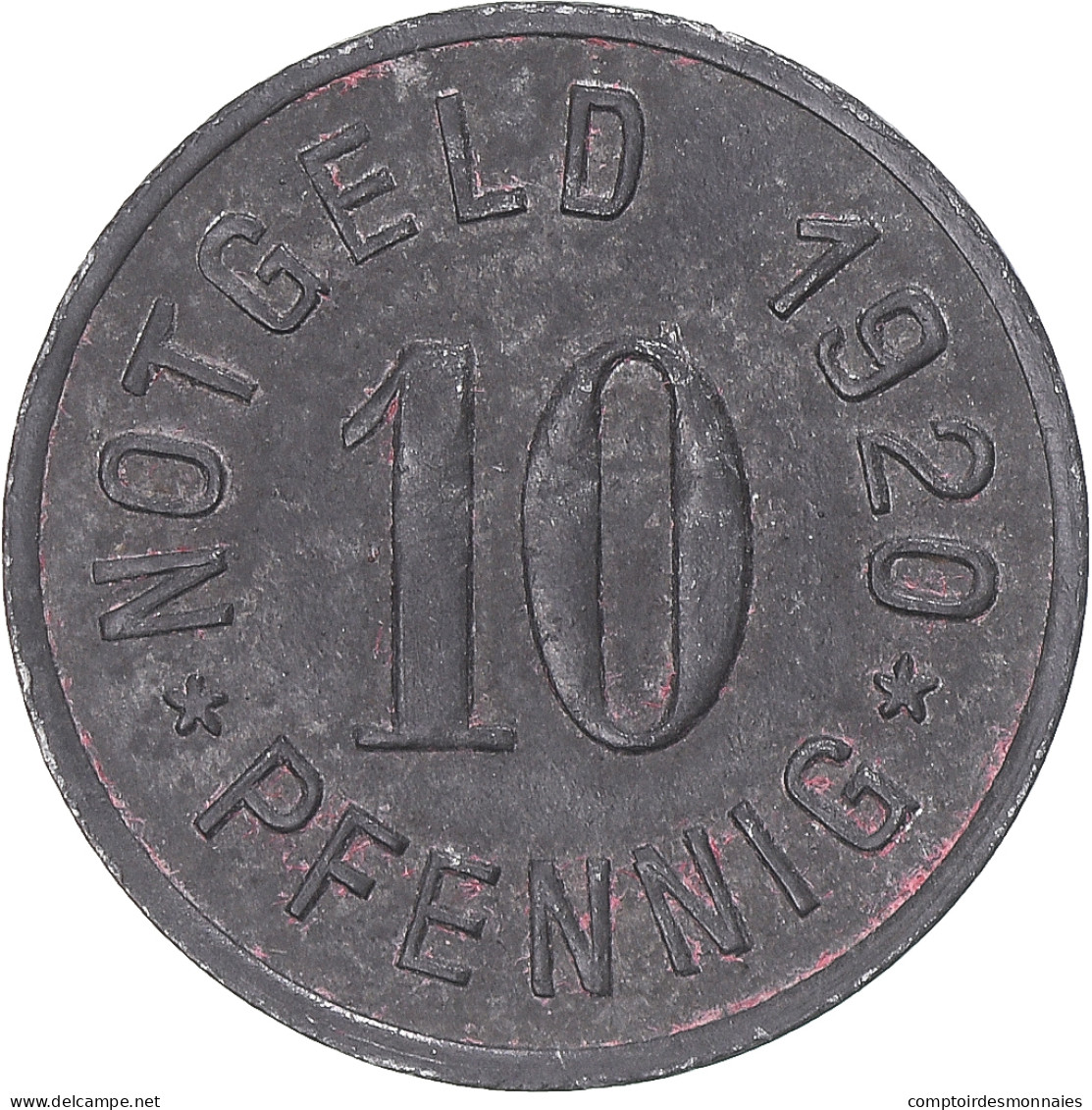 Monnaie, Allemagne, Stadt Attendorn, 10 Pfennig, 1920, Notgeld, TTB, Zinc - Monétaires/De Nécessité