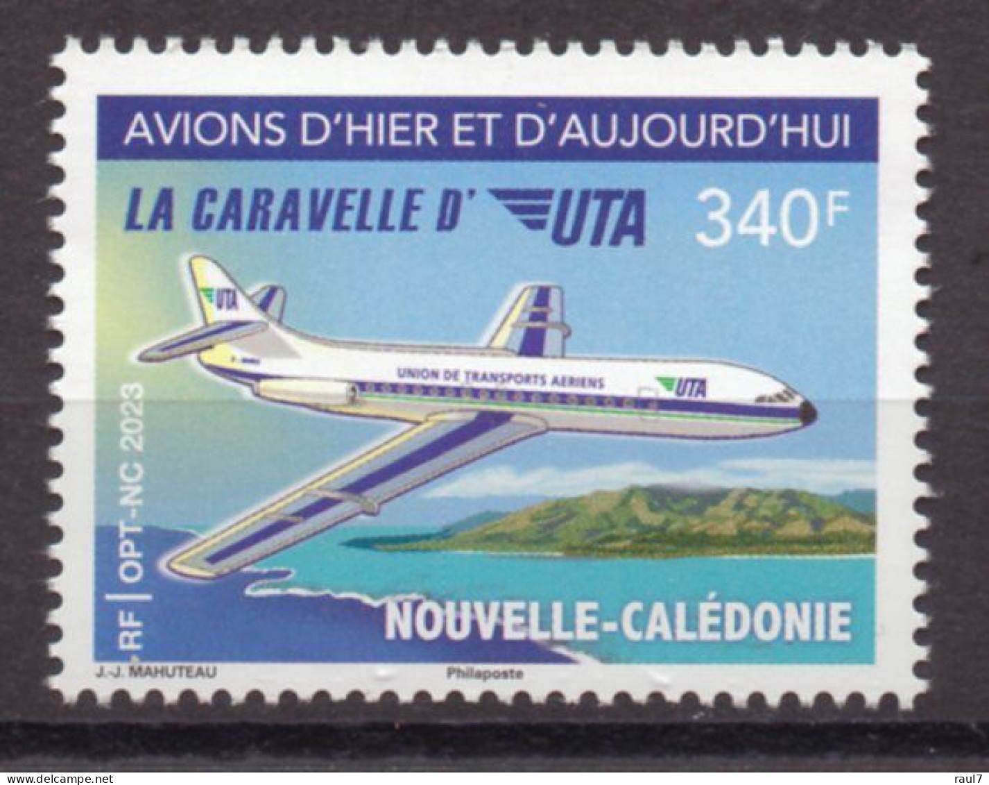 Nouvelle-Calédonie 2023 - Avions, La Caravelle D'UTA - 1 Val Neuf // Mnh - Neufs