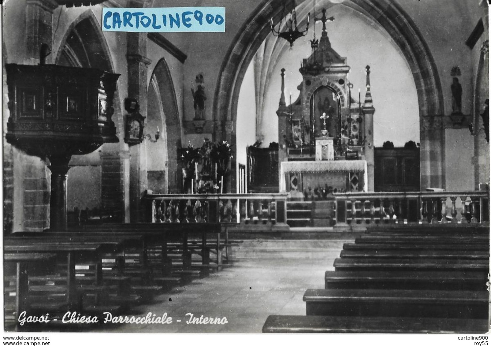 Sardegna-nuoro-gavoi Veduta Interno Chiesa Parrocchiale - Otros & Sin Clasificación