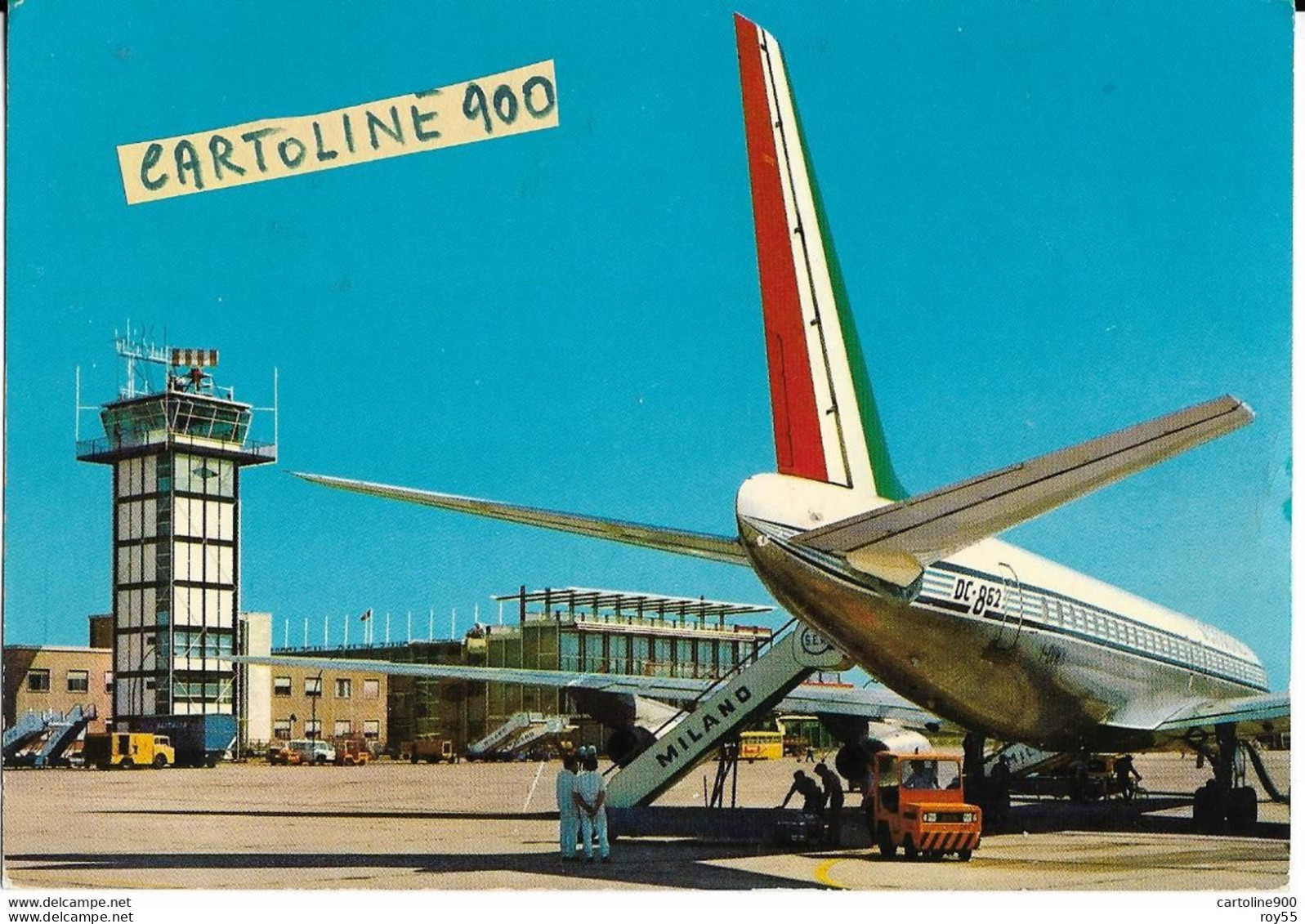 Lombardia Varese Gallarate Aeroporto Civile Della Malpensa Fine Anni 60 Veduta Aereo In Pista Torre Controllo  (v.retro) - Vliegvelden