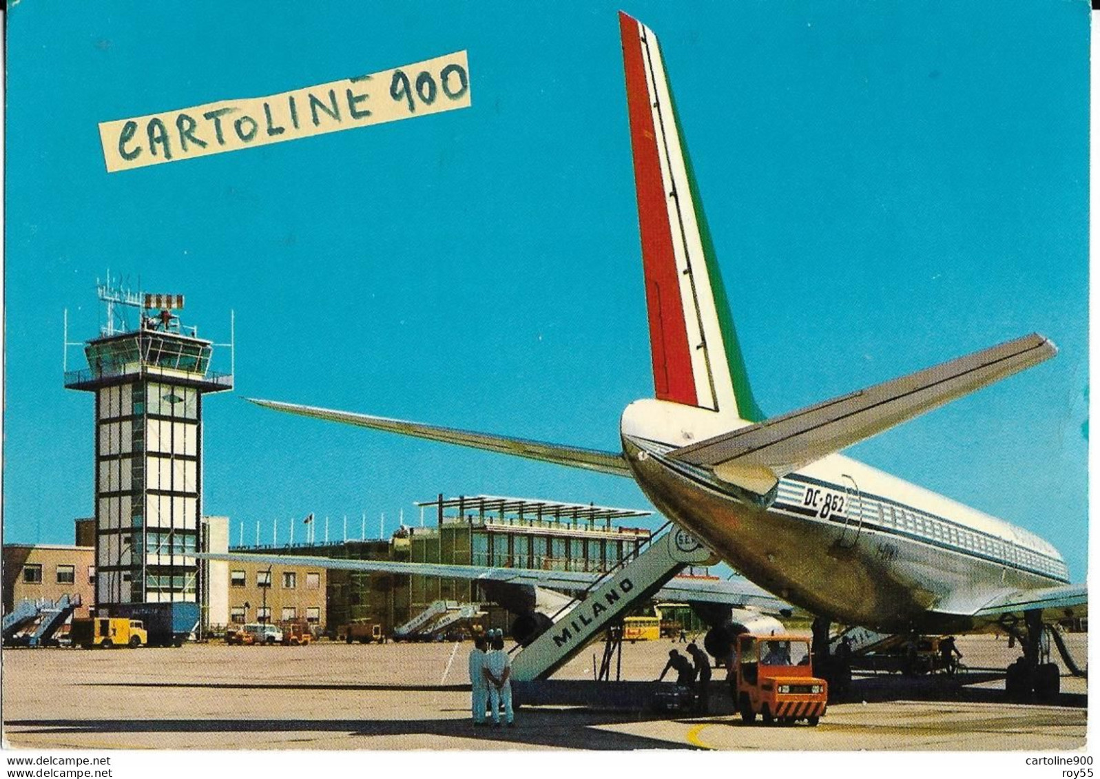 Lombardia Varese Gallarate Aeroporto Civile Della Malpensa Fine Anni 60 Veduta Aereo In Pista Torre Controllo  (v.retro) - Aeródromos