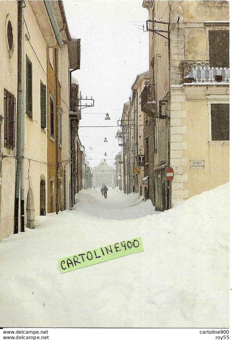 Molise-isernia Capracotta Corso S.antonio Innevato Veduta Case Persone Coltre Di Neve Insegna Tabacchi Anni 70 - Altri & Non Classificati