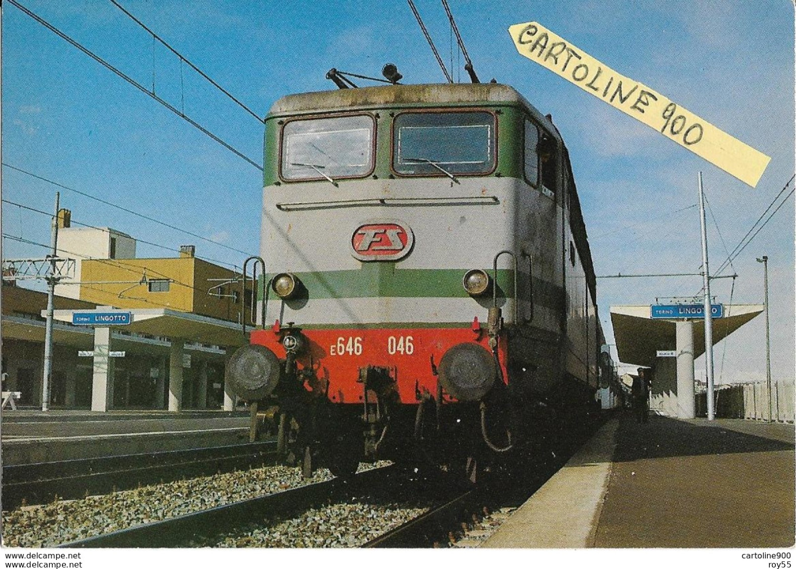 Piemonte Torino Lingotto Stazione Ferroviaria Veduta Transito Treno Diretto Torino La Spezia - Gares - Avec Trains