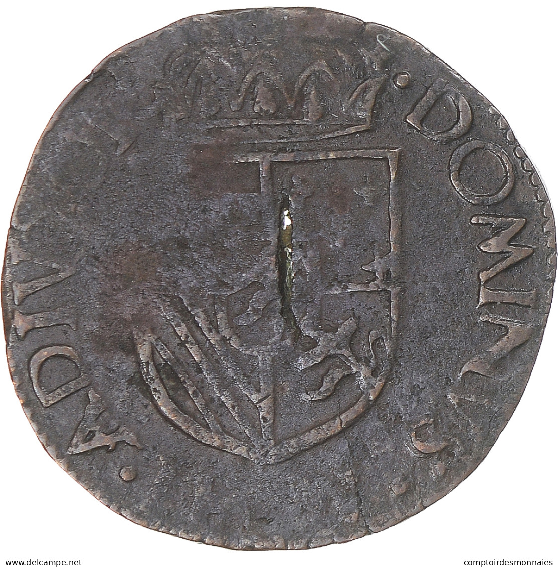 Monnaie, Pays-Bas Espagnols, Philippe II, Duit, 1583, Maastricht, TB+, Cuivre - Spaanse Nederlanden