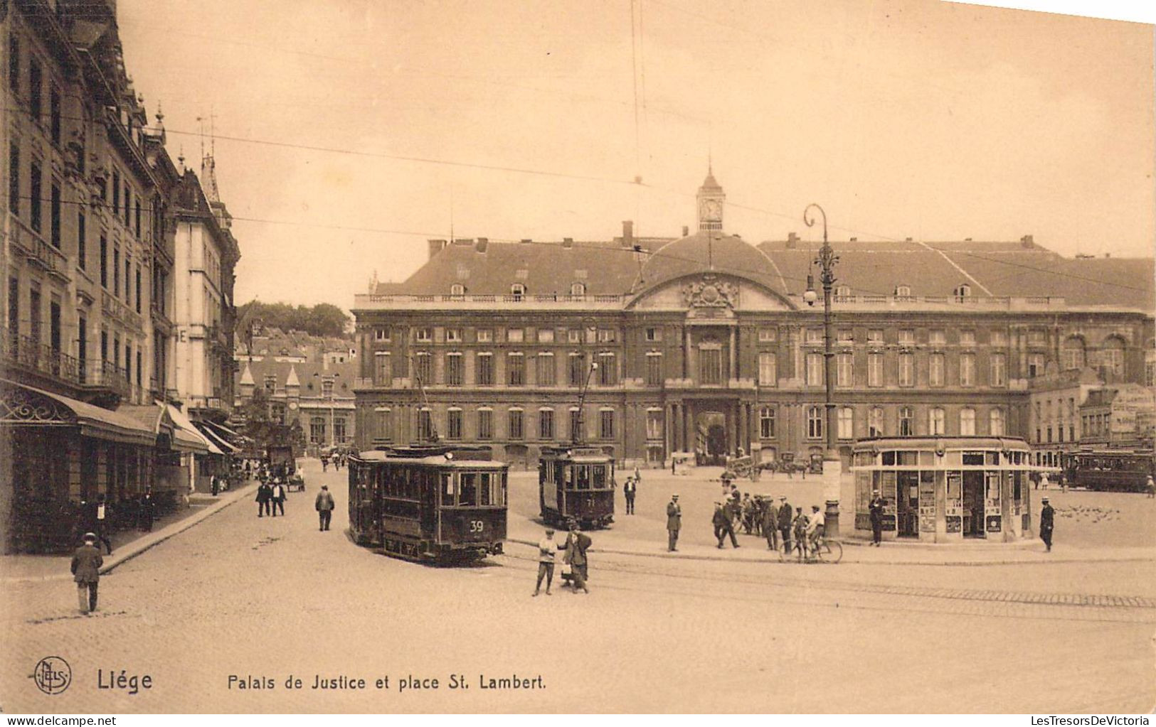 BELGIQUE - Liège - Palais De Justice Et Place St. Lambert - Carte Postale Ancienne - Liege