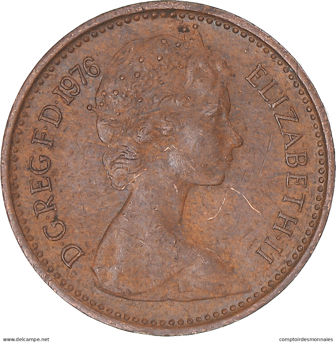 Monnaie, Grande-Bretagne, Elizabeth II, 1/2 New Penny, 1976, TTB, Bronze, KM:914 - 1/2 Penny & 1/2 New Penny