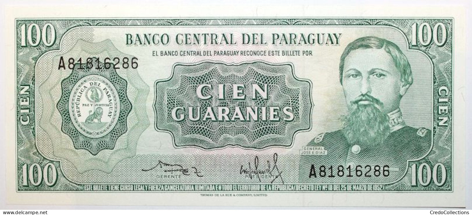 Paraguay - 100 Guaranies - 1982 - PICK 205a.3 - NEUF - Paraguay