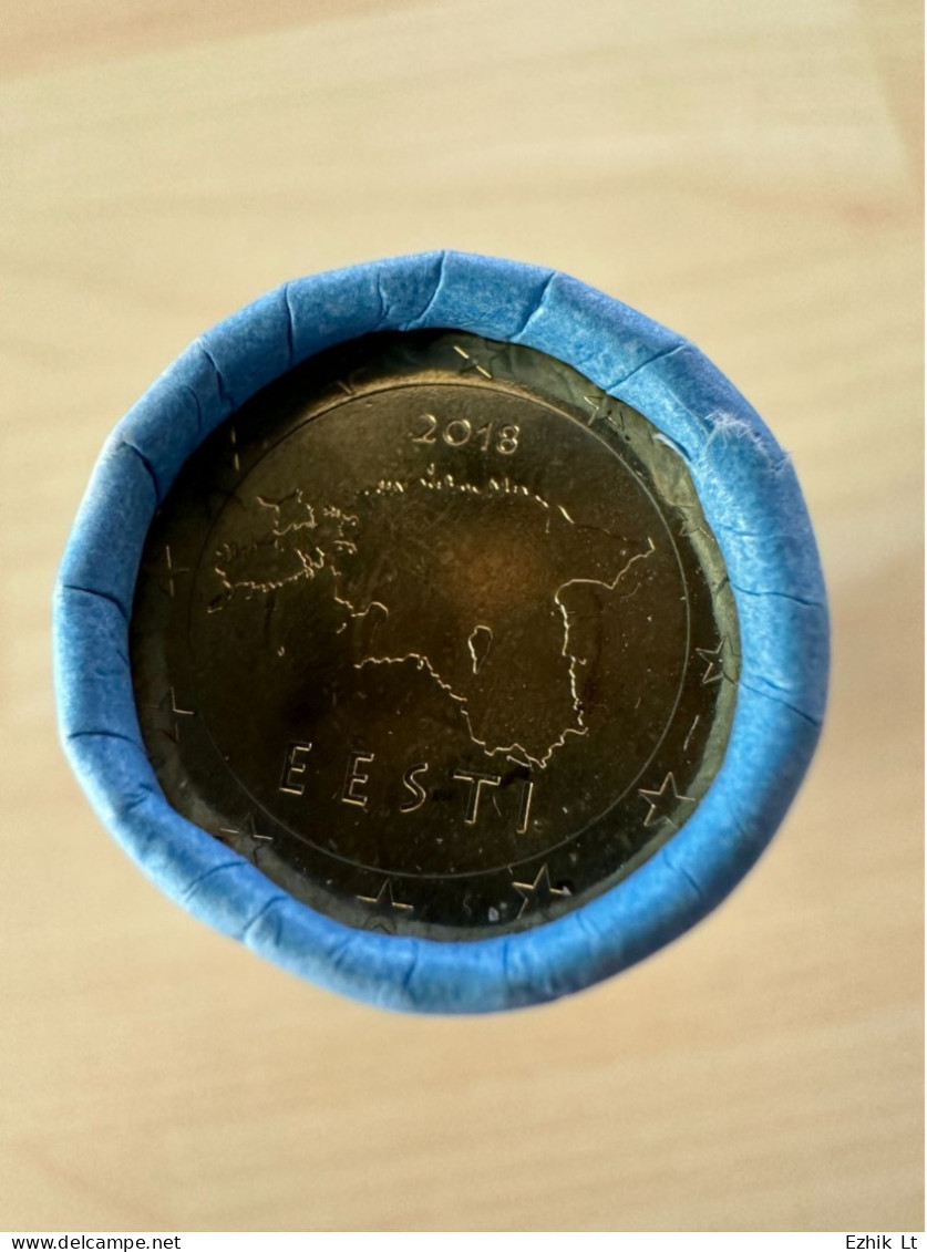 ESTONIA 2018 10 Cent UNC Mint Coin Roll. 40 Coins X 10 Cent.  KM# 64 - Rotolini