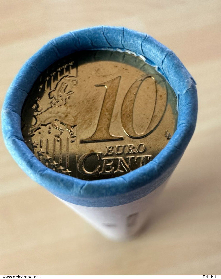 ESTONIA 2018 10 Cent UNC Mint Coin Roll. 40 Coins X 10 Cent.  KM# 64 - Rollos