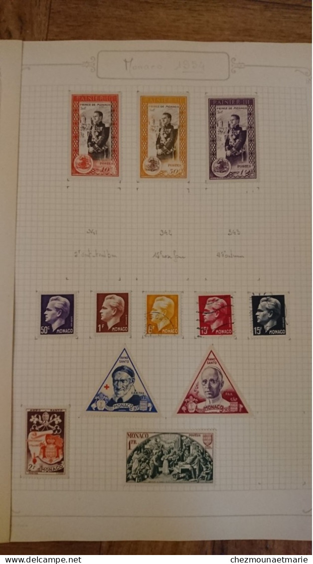 MONACO LOT DE TIMBRES NEUFS + 3 OBLITERES AVEC CHARNIERE - Sonstige & Ohne Zuordnung