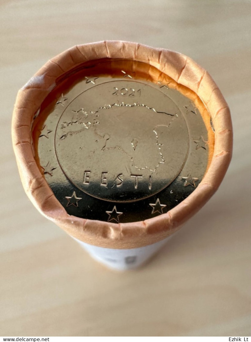 ESTONIA 2021 20 Cent UNC Mint Coin Roll. 40 Coins X 20 Cent.  KM# 65 - Rolls