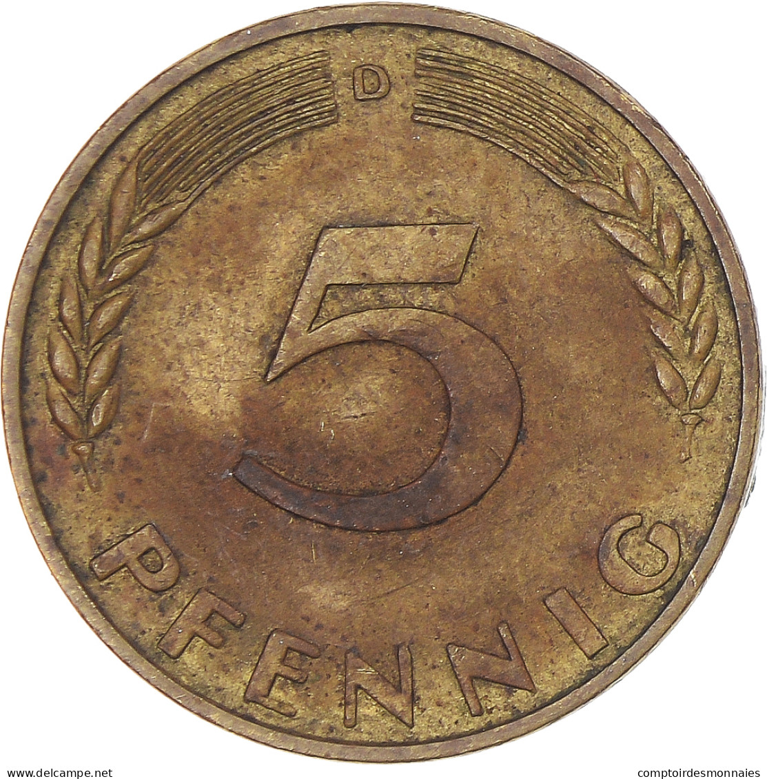 Monnaie, République Fédérale Allemande, 5 Pfennig, 1950, Berlin, TTB, Brass - 5 Pfennig