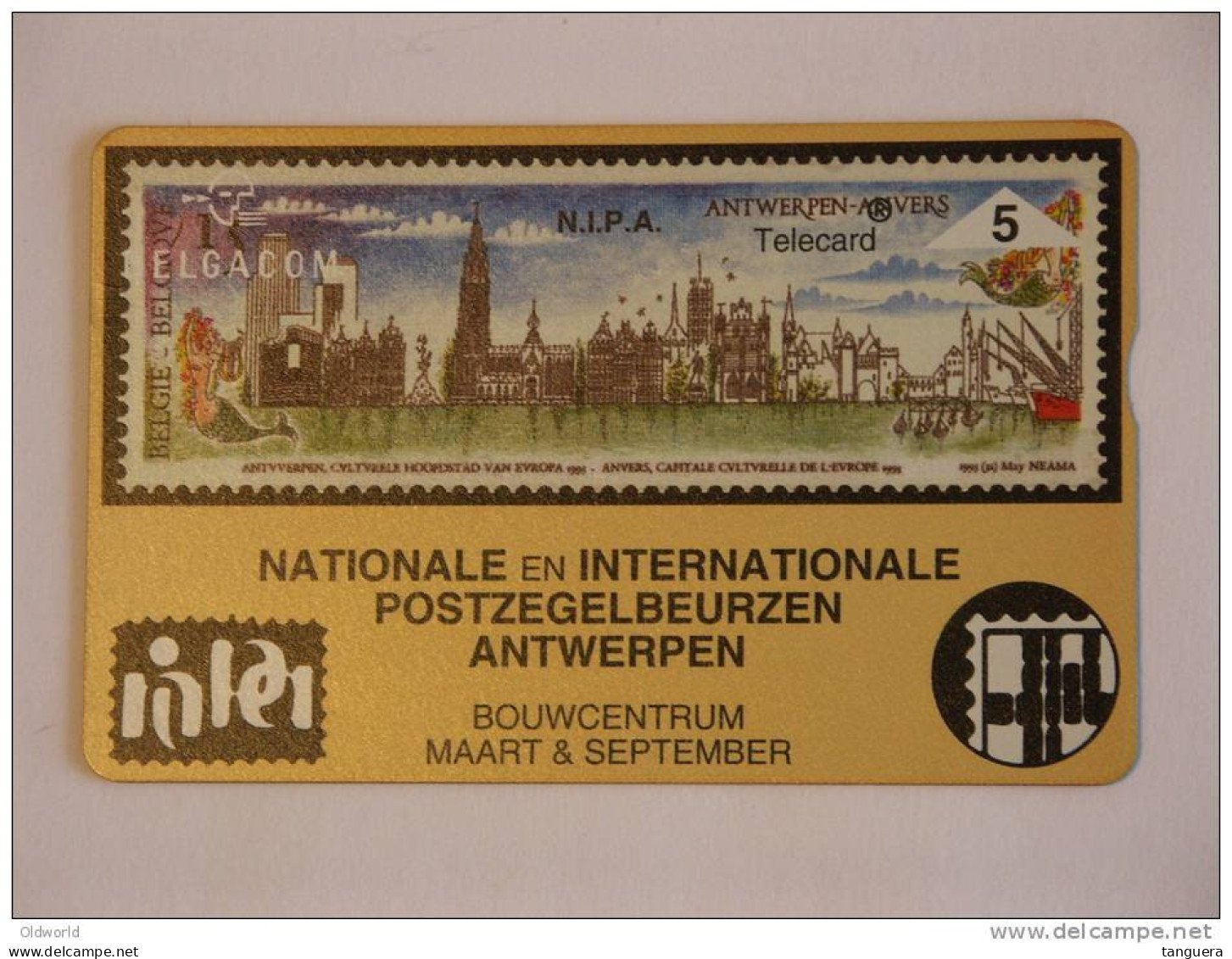 Telefoonkaart Telecard Belgacom Belgique België Privee N.I.P.A Beurs Bourse Timbre Postzegels Mint - Without Chip