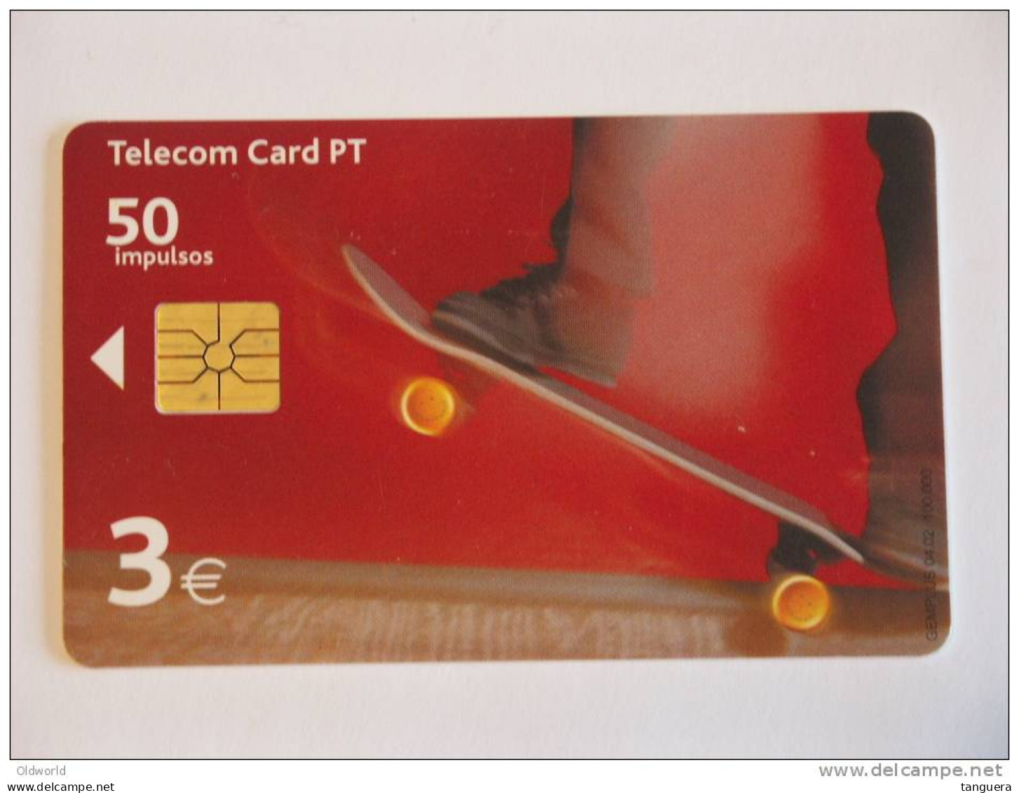 Skate Board Télécard Phonecard Portugal Telecom Card 50 Chip - Portugal