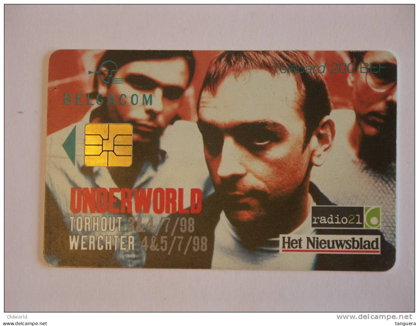 Telefoonkaart Telecard Belgacom Belgique België TW Underworld 1998 - Con Chip