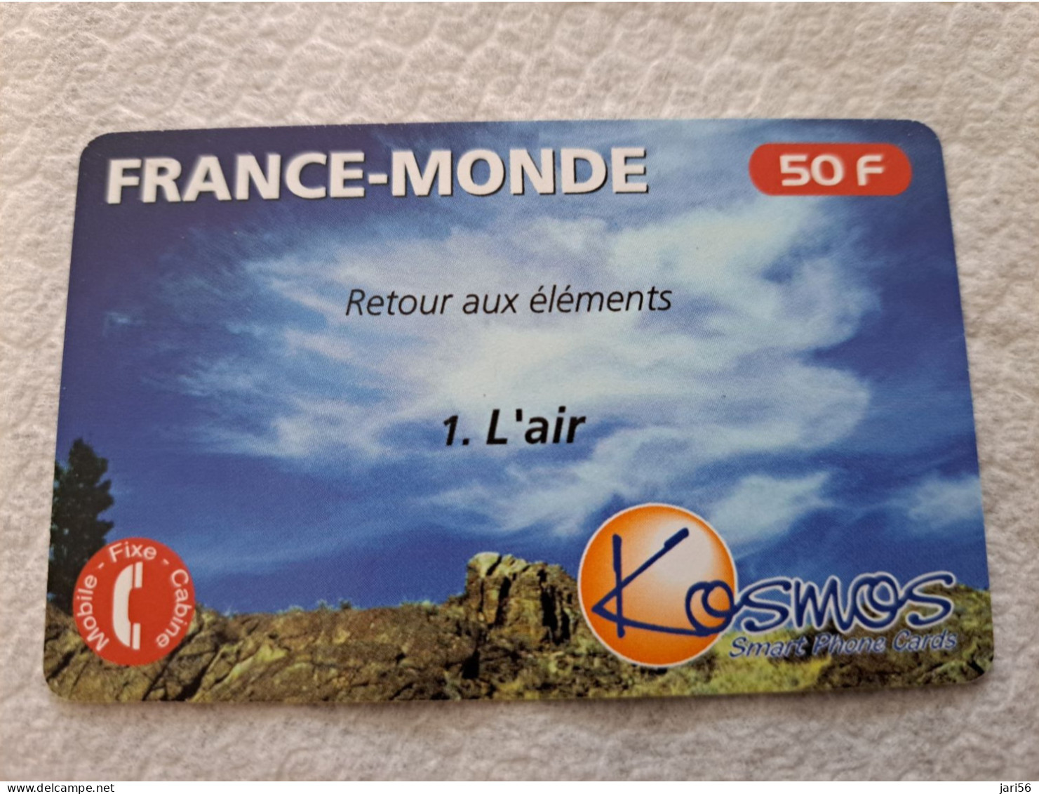 FRANCE/FRANKRIJK  50F// KOSMOS SMART/ FRANCE MONDE  /L"AIR  /   PREPAID  / USED   ** 14540** - Nachladekarten (Handy/SIM)