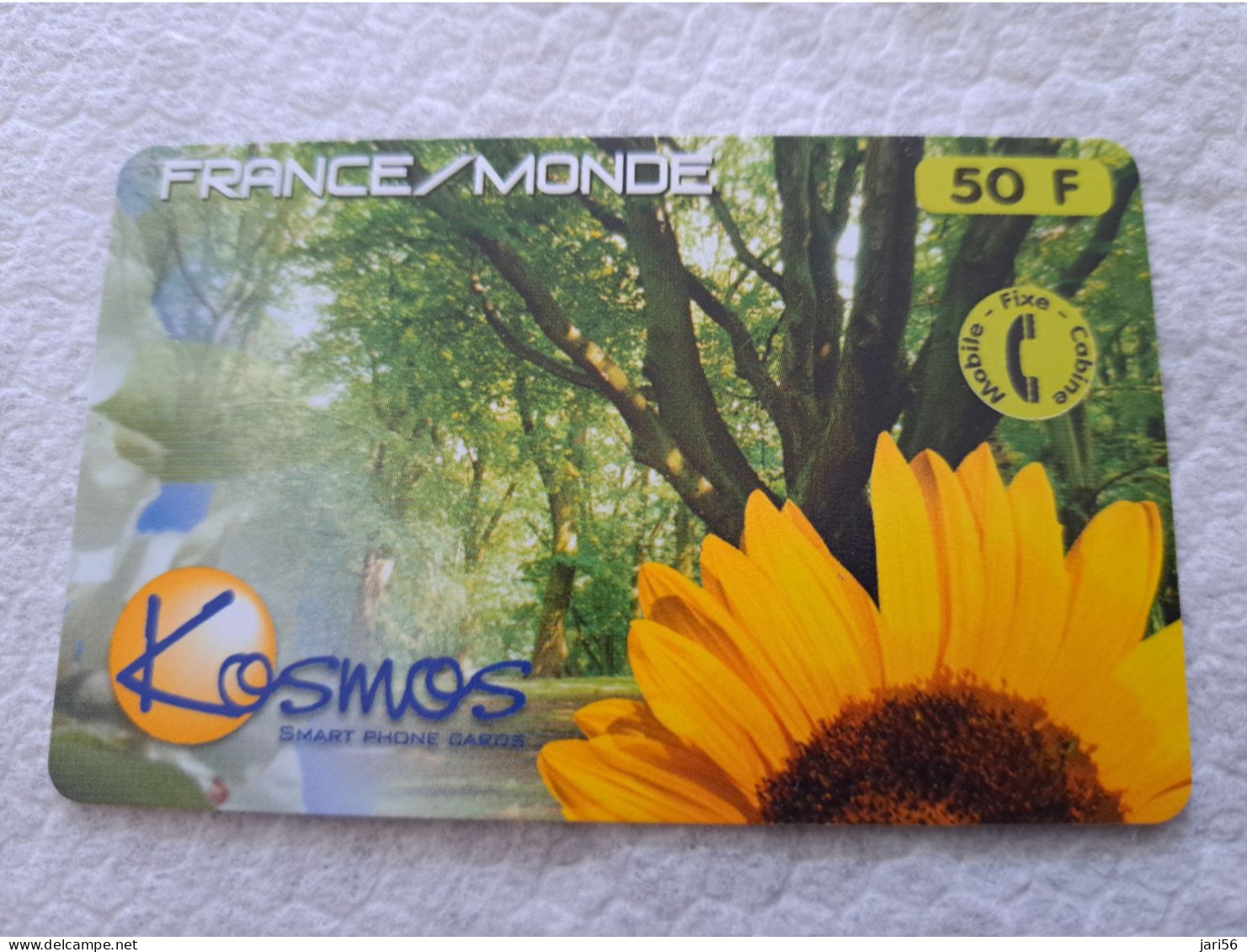 FRANCE/FRANKRIJK  50F// KOSMOS SMART/ FRANCE MONDE  /SUNFLOWER /   PREPAID  / USED   ** 14544** - Mobicartes (GSM/SIM)