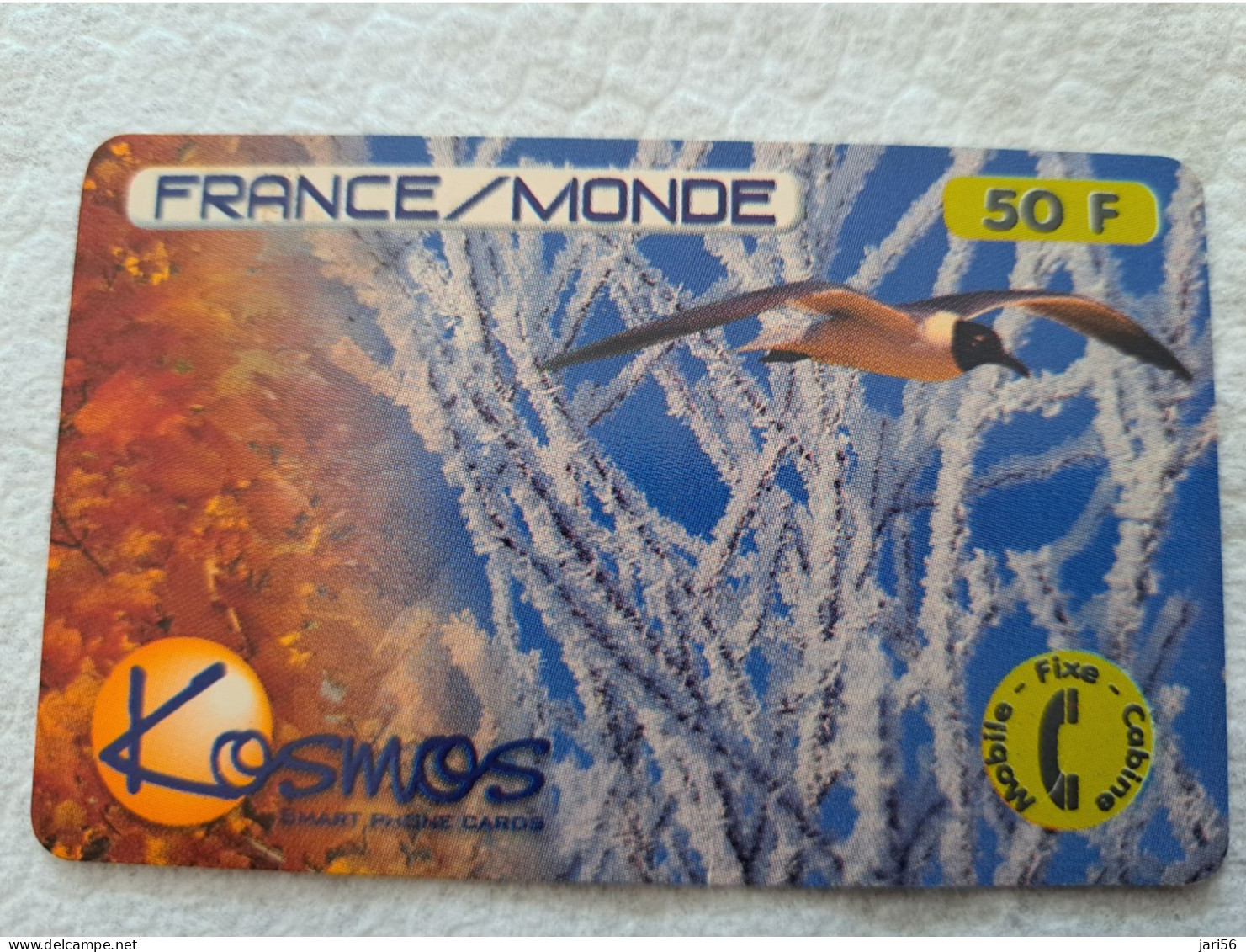 FRANCE/FRANKRIJK  50F// KOSMOS SMART/ FRANCE MONDE  /TREE + BIRD   /   PREPAID  / USED   ** 14549** - Prepaid: Mobicartes