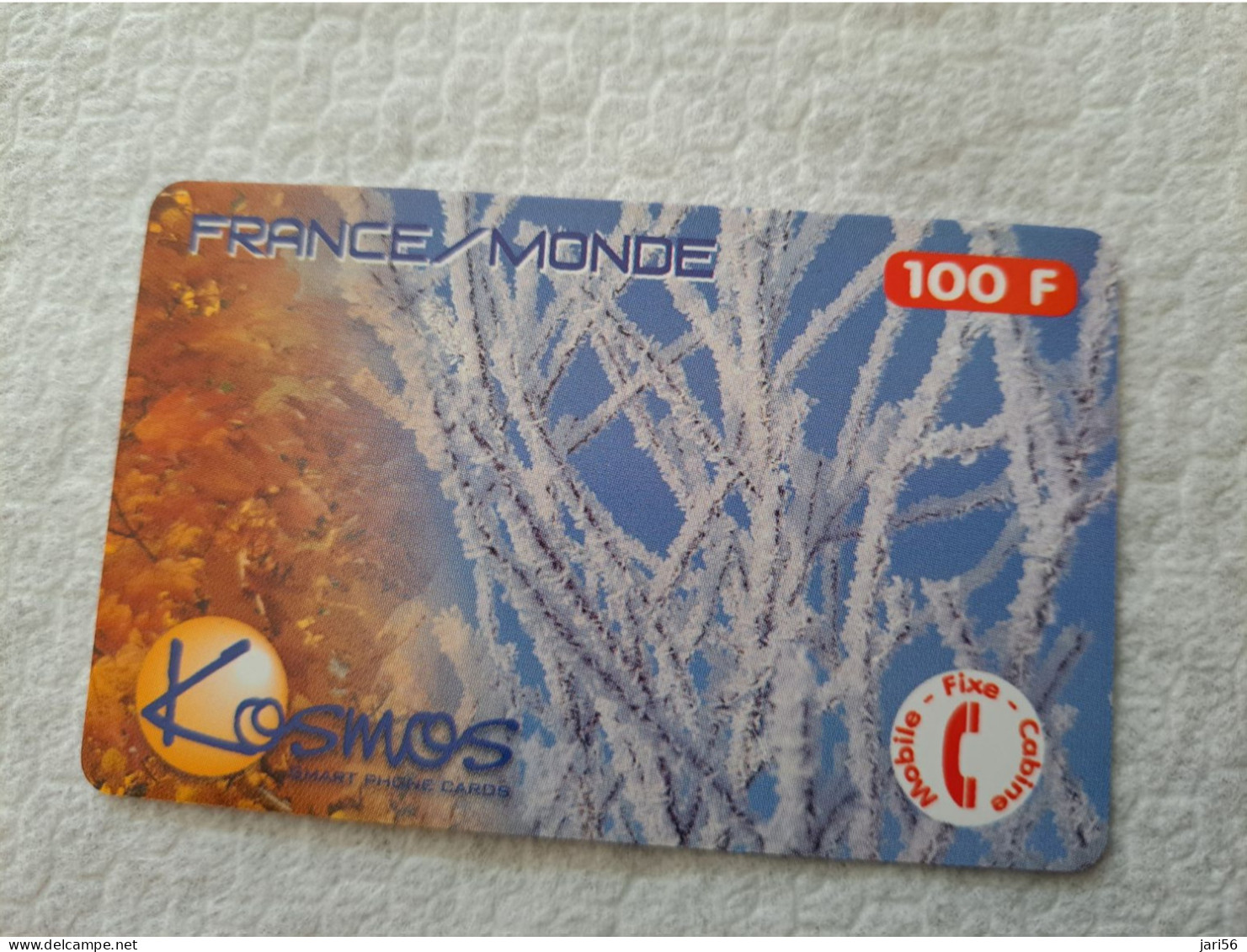 FRANCE/FRANKRIJK  100F// KOSMOS SMART/ FRANCE MONDE  /TREE/  WINTER    /   PREPAID  / USED   ** 14550** - Voorafbetaalde Kaarten: Gsm