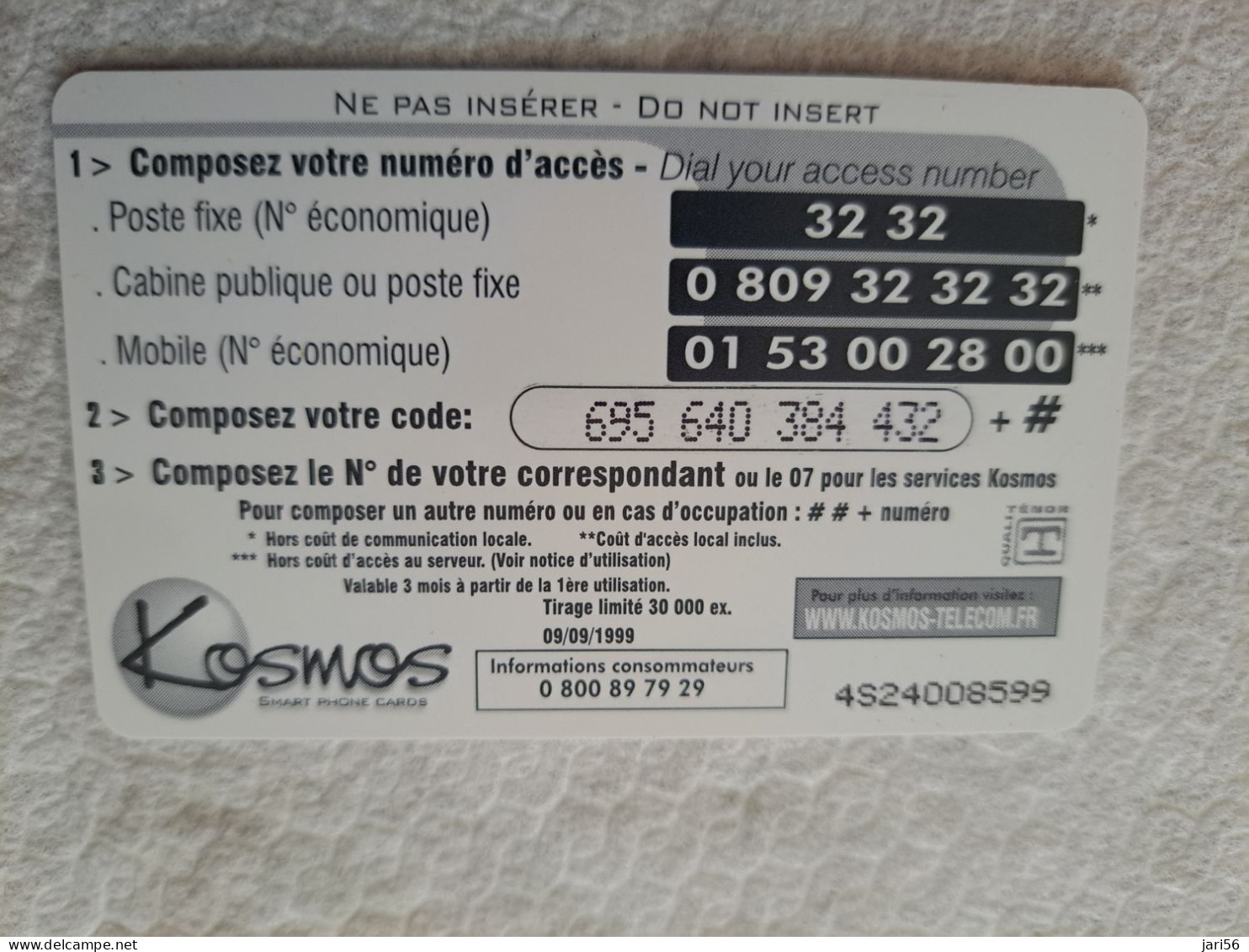 FRANCE/FRANKRIJK  100F// KOSMOS SMART/ FRANCE MONDE  /TREE/  WINTER    /   PREPAID  / USED   ** 14550** - Voorafbetaalde Kaarten: Gsm