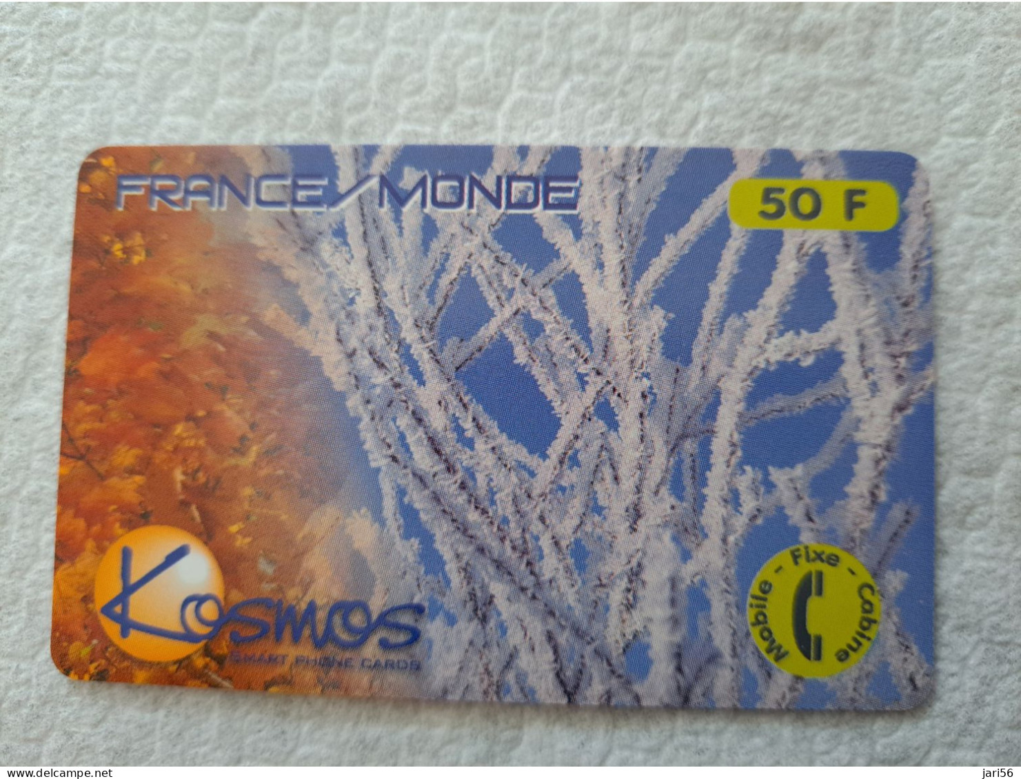 FRANCE/FRANKRIJK  50F// KOSMOS SMART/ FRANCE MONDE  /TREE/  WINTER    /   PREPAID  / USED   ** 14551** - Mobicartes: Móviles/SIM)