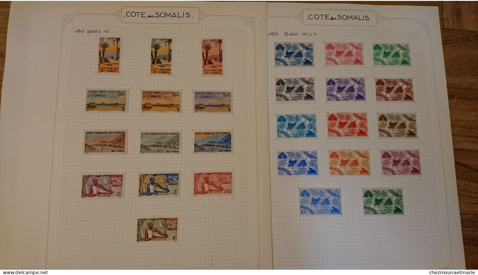 COTE DES SOMALIS LOT DE TIMBRES NEUFS AVEC CHARNIERE - Unused Stamps