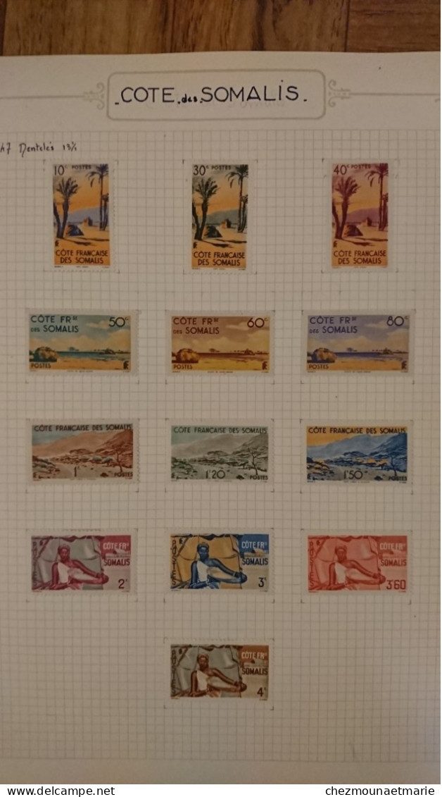 COTE DES SOMALIS LOT DE TIMBRES NEUFS AVEC CHARNIERE - Unused Stamps