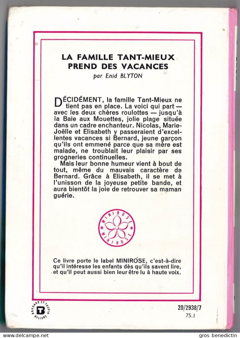 Hachette - Bibliothèque Rose - Enid Blyton - "La Famille Tant-Mieux Prend Des Vacances" - 1975 - #Ben&Bly&TM - Bibliothèque Rose