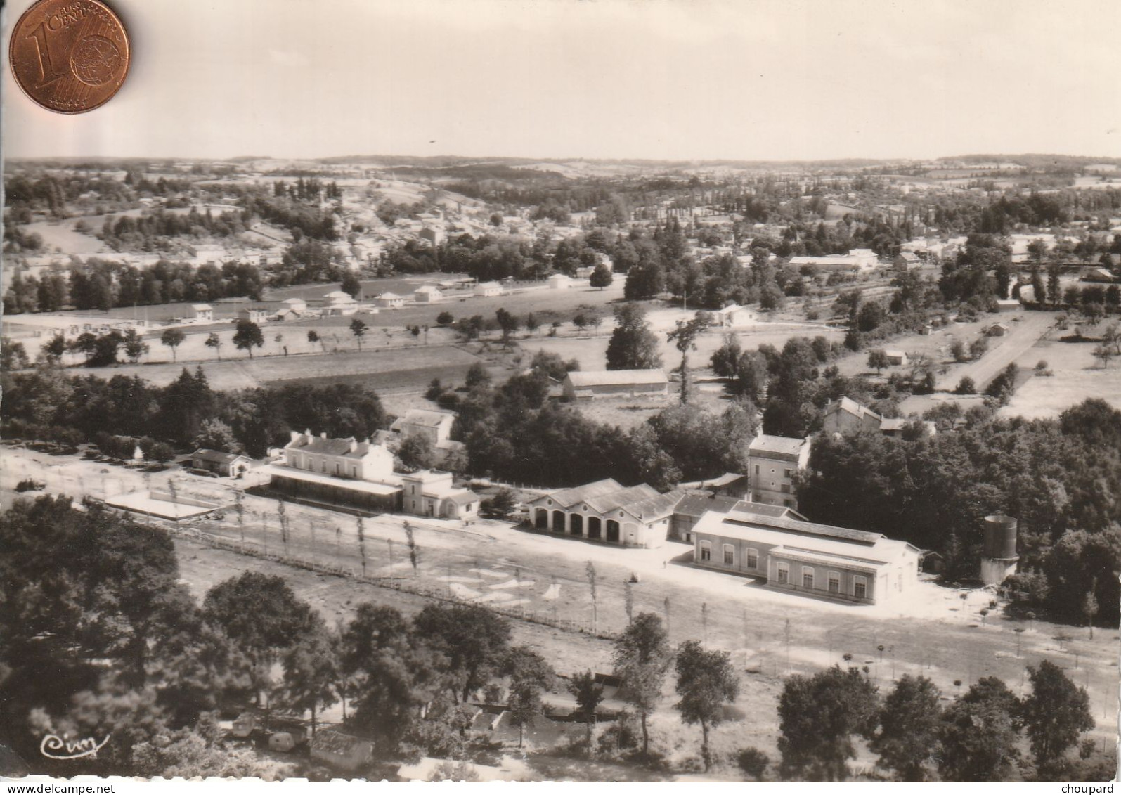 24  - Carte Postale Semi Moderne De  RIBERAC   Vue Aérienne - Riberac