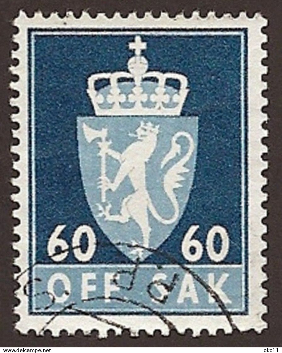 Norwegen Dienstm. 1955, Mi.-Nr. 78 X, Gestempelt - Dienstzegels