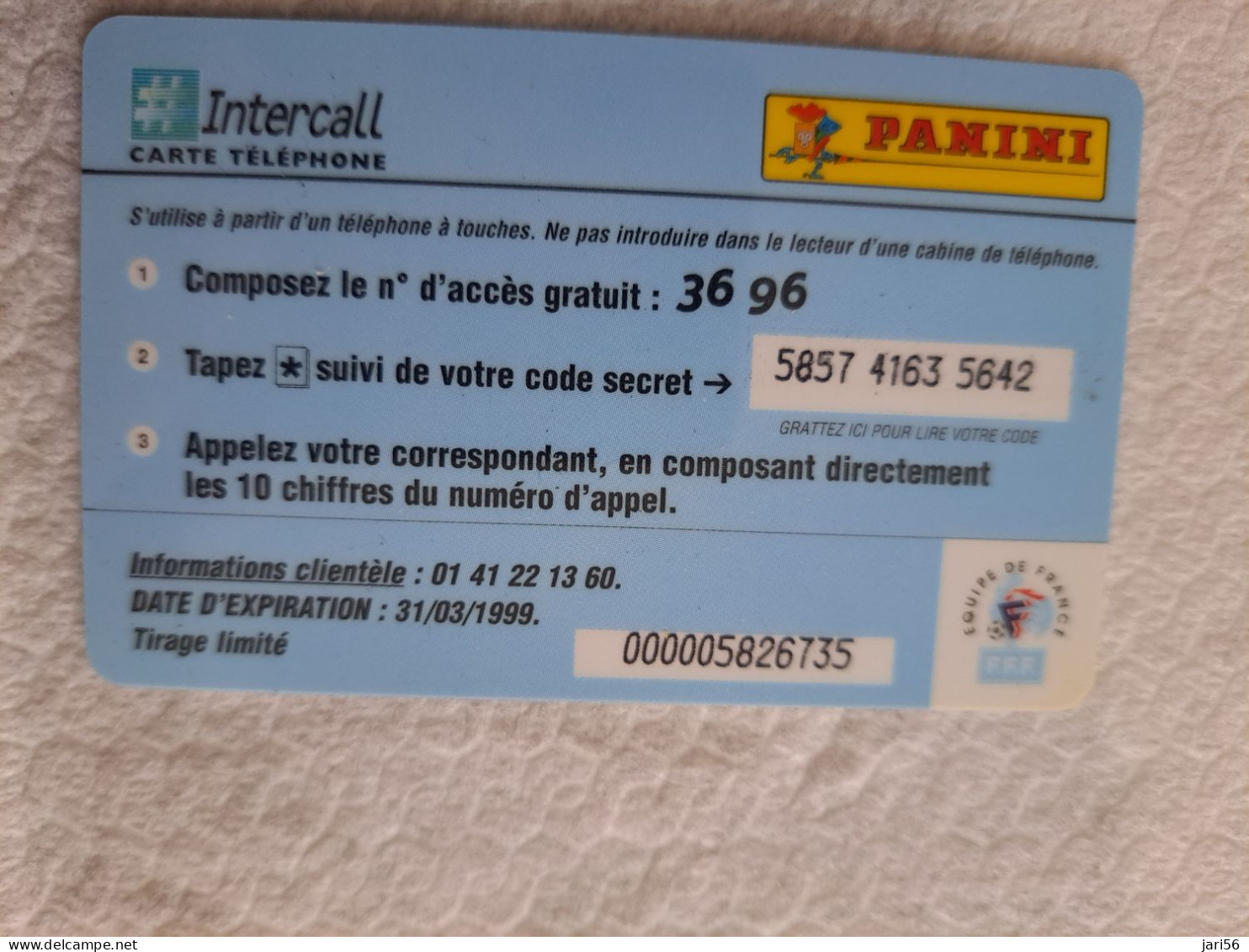 FRANCE/ 50F/ INTERCALL/ FOOTBAL/ YOURI DJORKAEFF     /   PREPAID  / USED   ** 14559** - Mobicartes: Móviles/SIM)