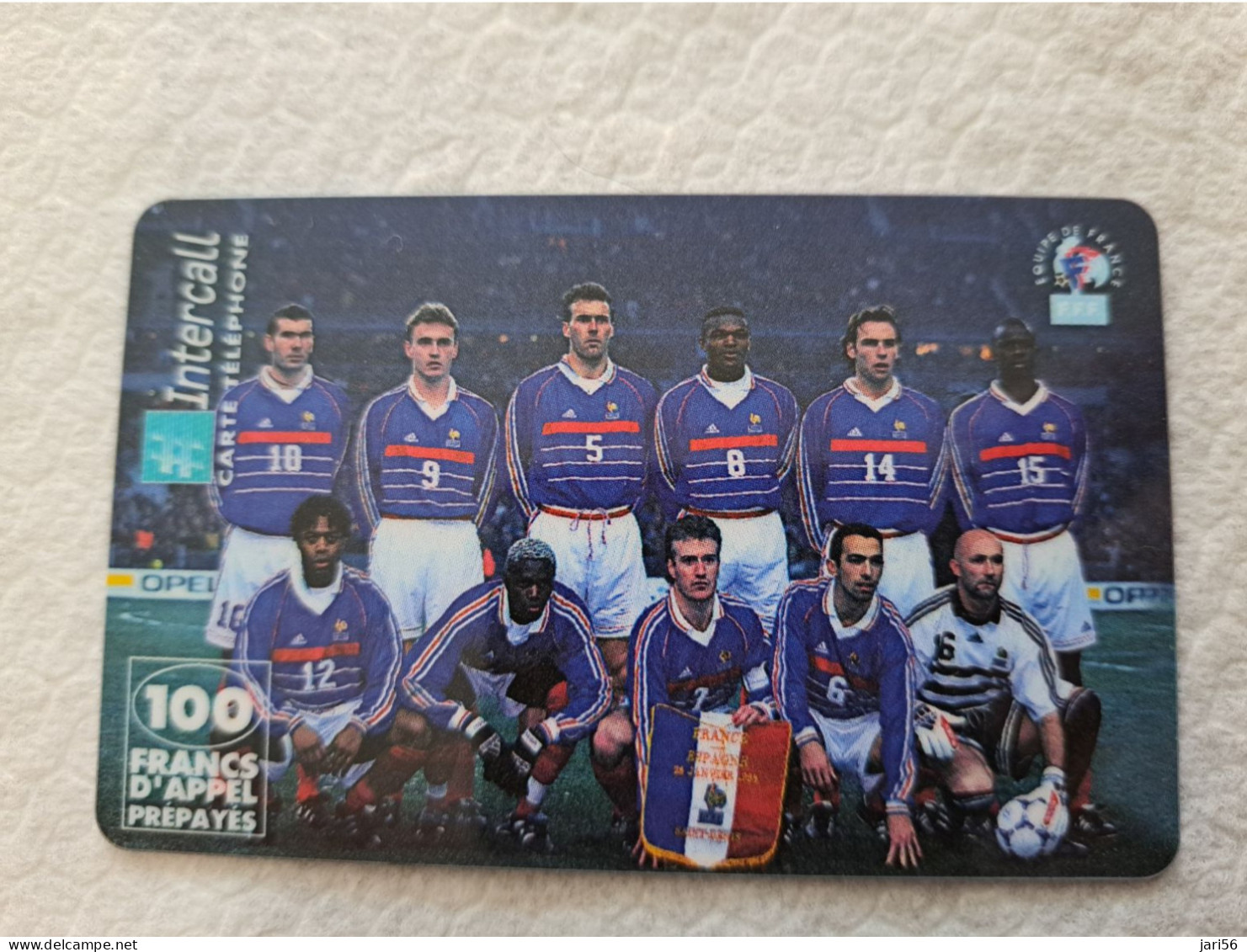 FRANCE/ 100 FRANCS  / INTERCALL/ FOOTBAL/ TEAM/ FRANCE      /   PREPAID  / MINT    ** 14562** - Per Cellulari (telefonini/schede SIM)