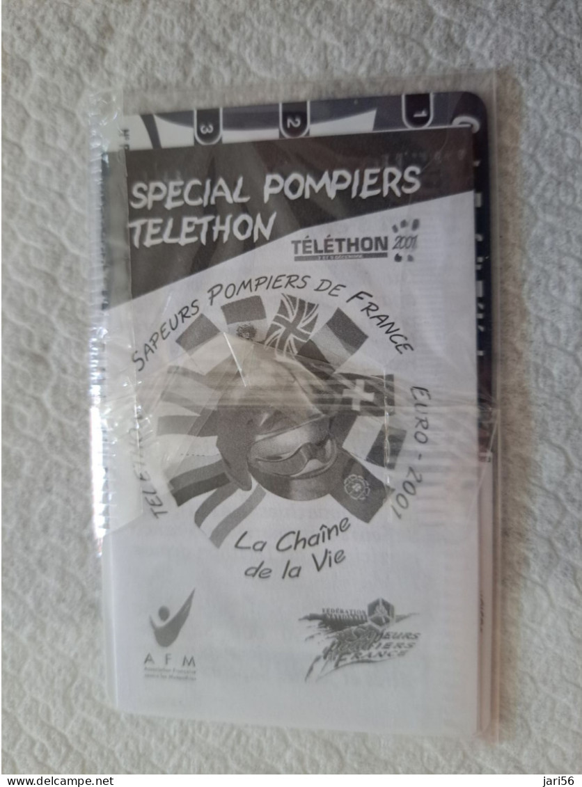 FRANCE/ 20 FR/ €3,05 / TELETHON 2001/ SAPEURS POMPIERS DE FRANCE     /   PREPAID  / MINT    ** 14564** - Per Cellulari (telefonini/schede SIM)