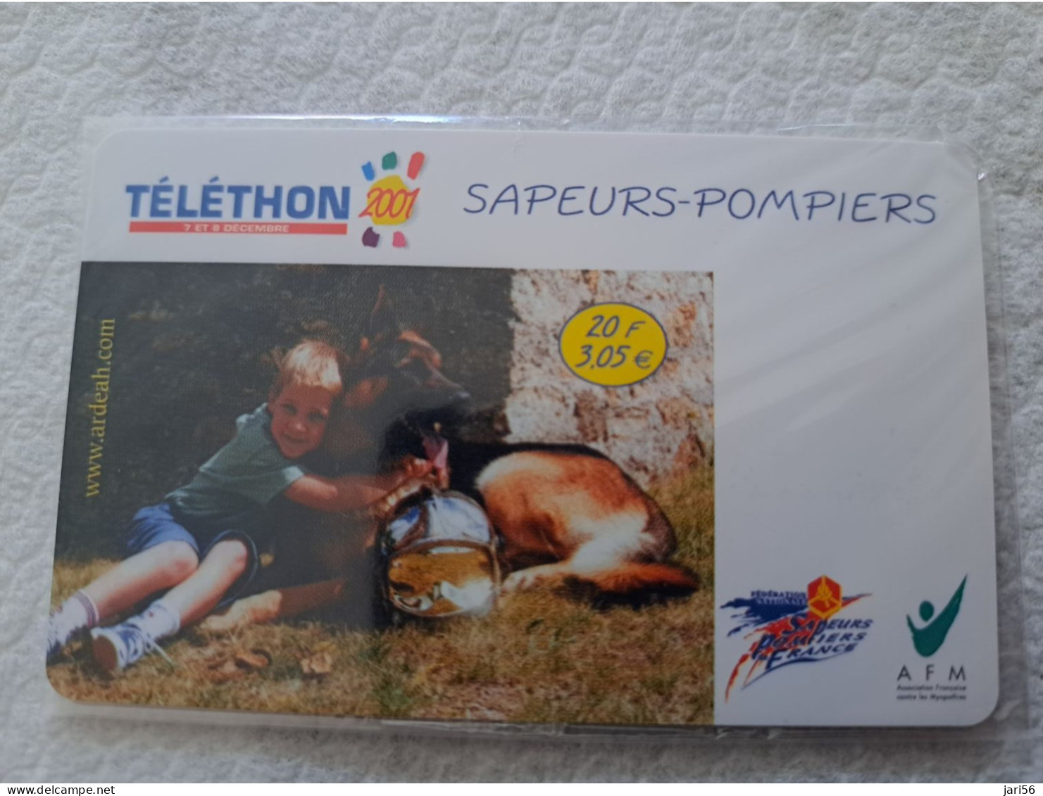 FRANCE/ 20 FR/ €3,05 / TELETHON 2001/ SAPEURS POMPIERS DE FRANCE     /   PREPAID  / MINT    ** 14566** - Voorafbetaalde Kaarten: Gsm